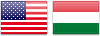 USDHUF Currency pair flag