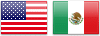 USDMXN Currency pair flag