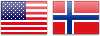 USDNOK Currency pair flag
