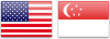 USDSGD Currency pair flag